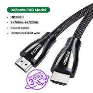 UGREEN 8K 60Hz HDMI 2.1 Cable Ultra High Speed 48Gbps HDMI Braided Cord Dynamic HDR Vision HDR 10 eARC HDMI Cable for MacBook pro 2021 PS5 PS4 Xbox Roku UHD TV Blu-ray Projector