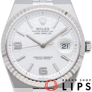 Rolex Land-Dweller 40 腕錶，蜂巢圖案，127334，附錶盒、保固卡，18K 白金/不鏽鋼，男士腕錶，白色，成色極佳 [全新]