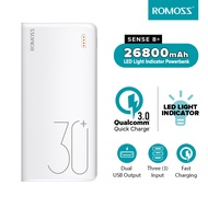 【COD+การจัดส่งในประเทศไทย】Romoss Sense 8+ / Sense 8P+ / Sense 8F /Sense 8PF 30000mAh พาวเวอร์แบงค์ F