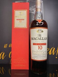 Macallan 10 YO 1 L Sherry Wood Matured Cask Strength -58.2%abv Single Malt Scotch Whisky Limited Edition 1000ml 麥卡倫 草書