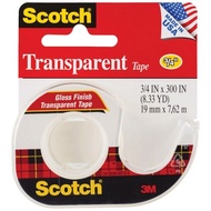 3M Scotch Transparent Tape 19mm x 7.62m with DISPENSER 157, 157S, 157-D