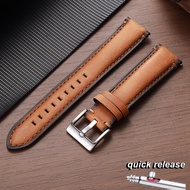 Genuine Leather Strap for Fossil Watch FS5061 FS5237 ME3052 3054 22mm Quick Release Bracelet Mens Wa