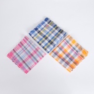 3Pcs 28x28cm Square Multicolor Plaid Stripe Women Pocket Wedding Party Business Chest Towel Handkerchiefs