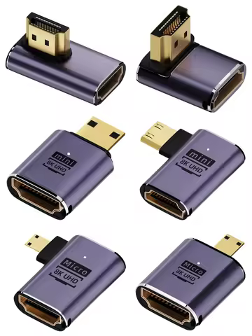 HDMI-compatible Cable Adapter mini micro hdmi to HDMI 2.1 Converter 48Gpbs 8K60HZ 4K120HZ for HDTV P
