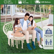 2-Seat Swing Chair Double Hanging Chair Indoor Outdoor Hammock Rocking Chair Sofa Kerusi Buaian Buai
