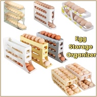 Egg Storage Organizer Automatic Scrolling Egg Storage Container Egg Holder Egg Dispenser Storage Rac