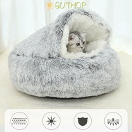 GUTHOP Pet Cat Bed Soft Pet Sleep Bag Winter Long Plush Dog House