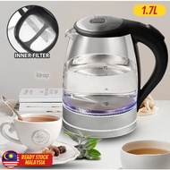 1.7L Glass Electric Kettle 1850W / Cerek Air Kaca Elektrik 1700ml / 1.7L 玻璃电热水壶1850W