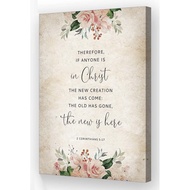 2 Corinthians 5 17 Bible Verse Wall Art Christ's Power Be Upon Me Poster for Bedroom Giclee Print on