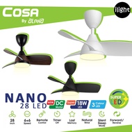 CLEARANCE! ALPHA Cosa Nano 28 Inch LED DC Motor Remote Control Ceiling Fan