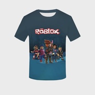 Roblox เสื้อยืดเด็กเสื้อยืดแฟชั่นลายการ์ตูนแขนสั้นสำหรับเด็ก, เสื้อยืดแฟชั่นแนวสตรีท3D