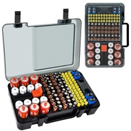 Battery Organizer Storage Case with Tester Checker. Batteries Holder Box Container for 120+ AA AAA 9