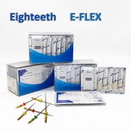 1card (6pcs) Eighteeth E-FLEX Dental Root Canal File Golden Nickel Titanium Root Canal File