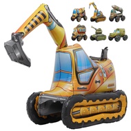 Large 4D Car Foil Balloon Excavator tank digger Ballon Children Gifts Baby Shower Boys Birthday Part
