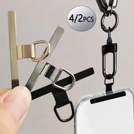1pcs Ultra-thin Stainless Mobile Phone Lanyard Patch Gasket Upgrade Ears Bent Detachable Anti-lost T