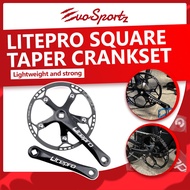 Litepro Square Taper Crankset | Folding Bike Single Chainring Crank