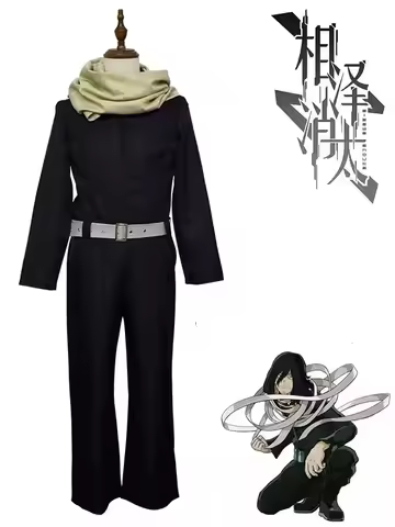Complete Aizawa Shota Cosplay Costume Set, Jumpsuit Scarf Belt Included, Anime Outfit for Halloween 