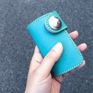 TWO FOLD 夏色清爽藍兩折鑰匙包男士康喬鈕扣TFK-TY-YSi