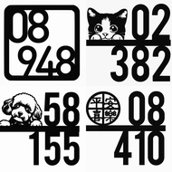 Customised House Unit Number Signage | Personalised House Gate Unit Number Plate | Condo Unit Plate 