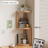 ZHUSHANXIA | Giá Sách Góc Treo Tường Cho Trẻ Em Gỗ Cứng Có Kệ Lưu Trữ