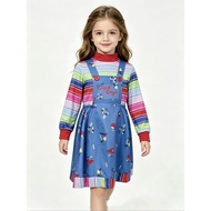 Kids overalls stage costume ghost chucky cos costume halloween cosplay costume