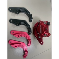 Symmetrical 2-piston front pigtail mounted on usd fork