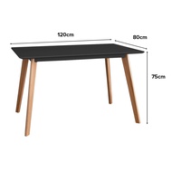(JIJI SG) Louna Dining Table - Rectangular Table (120x80cm) / Furniture / Table / Dining Table