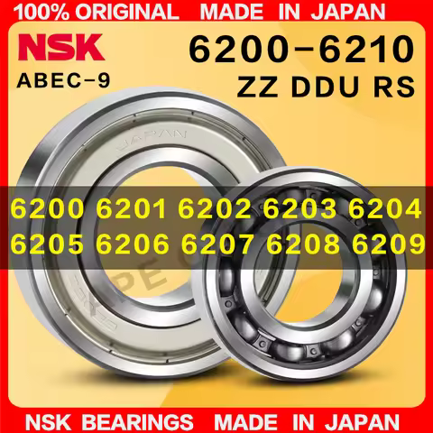 Free Shipping Japan NSK Bearing 6200 6201 6202 6203 6204 6205 6206 6207 6208 6209 -2Z ZZ DDU VV -2RS