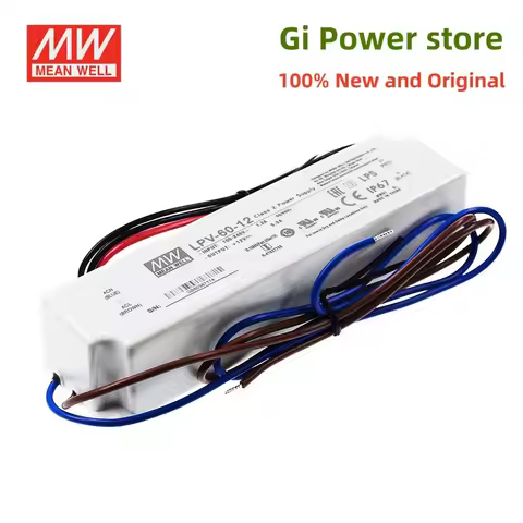 LPV-60 60W MEAN WELL Single Output waterproof power supply LPV-60-5 LPV-60-12 LPV-60-15 LPV-60-24 LP