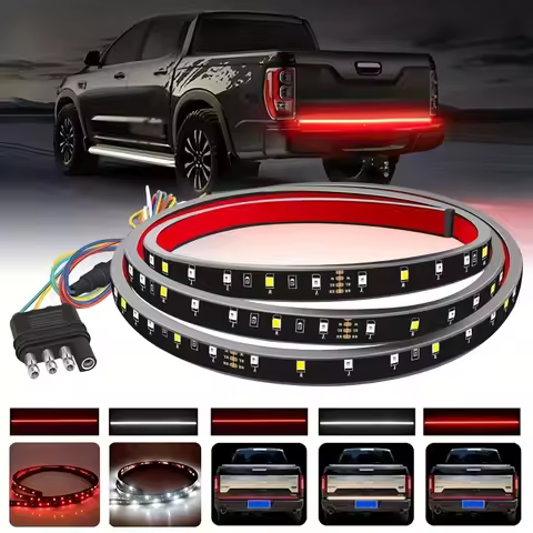 60inch Tailgate Light Bar Strip LED Truck Tailgate Bar Running Brake Turn Signal Reverse Light for C