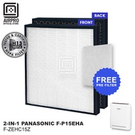 AIRPRO Panasonic F-ZEHC15Z Replacement Combine Air Purifier Filter H13 HEPA + Activated Carbon Filte
