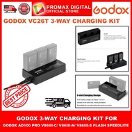GODOX VC26T Triple Battery Charger Kit For GODOX AD100PRO V86III-C/ V86III-N/ V86III-S V1/ VB26/ VB3