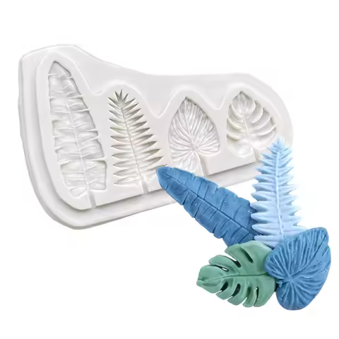 Palm Ginkgo Maple Monstera Deliciosa Leaves Silicone Sugarcraft Mold Resin Tools Cupcake Fondant Cak