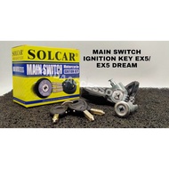 EX5 / DREAM SOLCAR MAIN IGNITION KEY SWITCH / MAIN SWITCH / LOCK / KUNCI SUIS SOLCAR MOTORCYCLES SUI