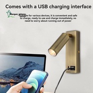 3W LED Wall Lamp Embedded and Rotatable Reading Light USB Focus Light for Bedroom Bedside Study 3000