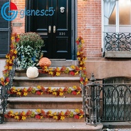 GLENES Red Autumn Maple Leaves, Creative 1.7m Artificial Maple Garland, Autumn Leaf Garland Realisti