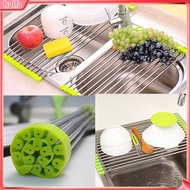 HALFA| Foldable Stainless Steel Kitchen Sink Rack Dish Cutlery Drainer Drying Holder