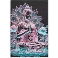 Religious Faith Poster Zen Buddha Poster Buddha Lotus Prayer Art Poster Canvas Painting Posters and 