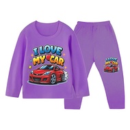 I Love My Car Kids Pajamas Set Comfortable Durable 1-10 Years 531
