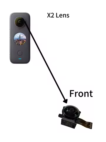 Front Lens for Insta360 ONE X2 Lens Module for Insta360 ONE X2 Lens Repair Parts Replacement Accesso