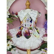 Private Pet Hand-Made Mandala Pet Dog Clothes Small Dog Spring Autumn Princess Dress Teddy Poodle Po