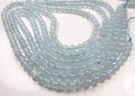 【天然寶石DIY串珠材料-超值組】極品超美2A級清透海藍寶石4mm圓珠串限量款