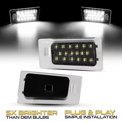 2Pcs No Error LED License Plate Light Number Lamps For Hyundai Solaris HCR/Elantra MD/Avante Kia Cee