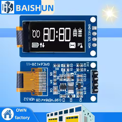 0.78 inch OLED LCD module 80*128 dot matrix screen 0.78 inch oled LCD I2C interface screen for ardui