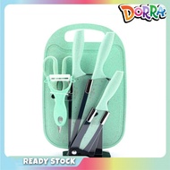 Kitchen Knife Set 7 in 1 Kitchen Knives Utensils Pisau Viral Set Dapur Pisau Gunting set 厨房便携式7件刀套