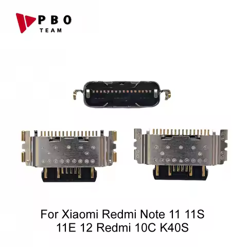 10-100Pcs USB Jack Charging Port Plug Charger Dock Socket Connector replace For Xiaomi Redmi Note 11