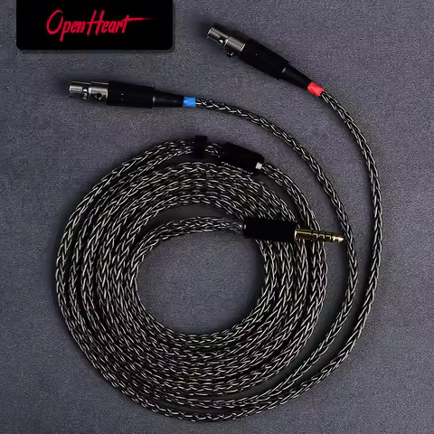 OPENHEART 16 Core Headphone Cable For Audeze LCD-2/ LCD-3/ LCD-4/ LCD-X/MM 500 XLR 4.4mm 2.5mm 6.35m