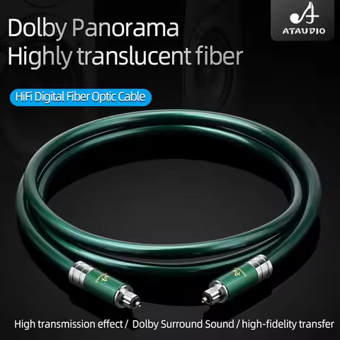 ATAUDIO HiFi Digital Optical Audio Cable POF Conductor Digital SPDIF Coaxial Cable for Amplifier PS4