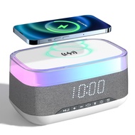 Cross-border New Style Bluetooth Speaker Private Model Wireless Charger Bluetooth Speaker LED Clock Alarm Clock Aud