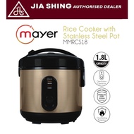 Mayer Rice Cooker with Stainless Steel Pot MMRCS18